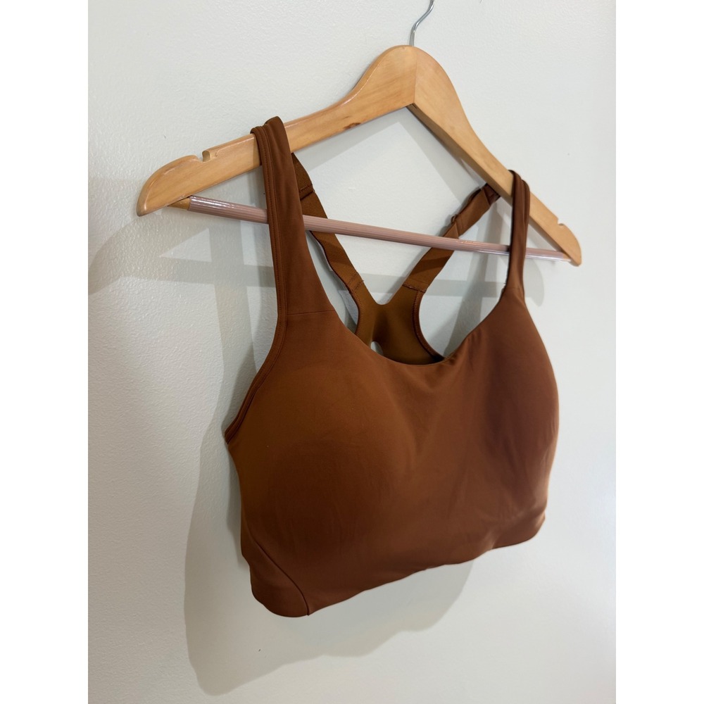 Lululemon All Powered Up Bra Copper Brown Racerback Sports Bra 36D - Picture 4 of 11